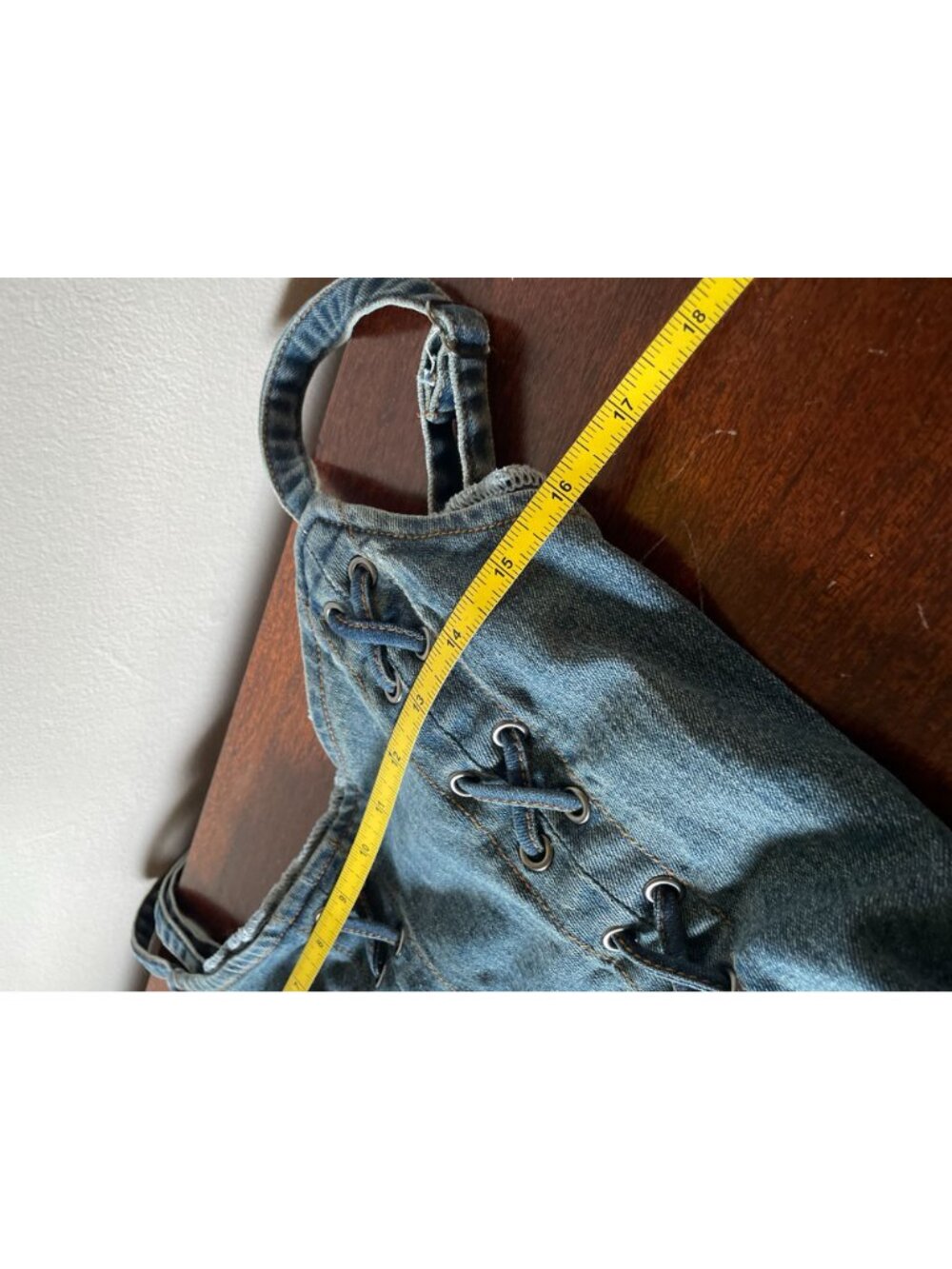 Dolls Kill Current Mood Little Miss Attitude Mini Denim Dress SZ M Grunge Fest - Picture 8 of 10